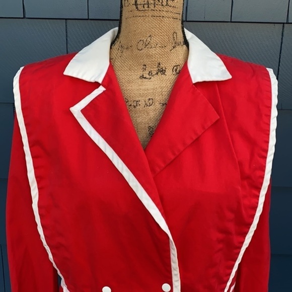 ❤️Abrizzi Vintage jacket 8/10 red white coat 80's - Picture 5 of 11